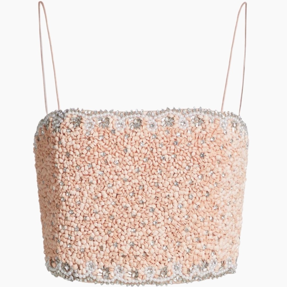 ALICE + OLIVIA Ceresi Embellished Spaghetti Strap Top - Picture 3 of 17